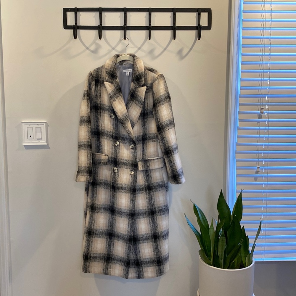 Topshop Plaid Coat
